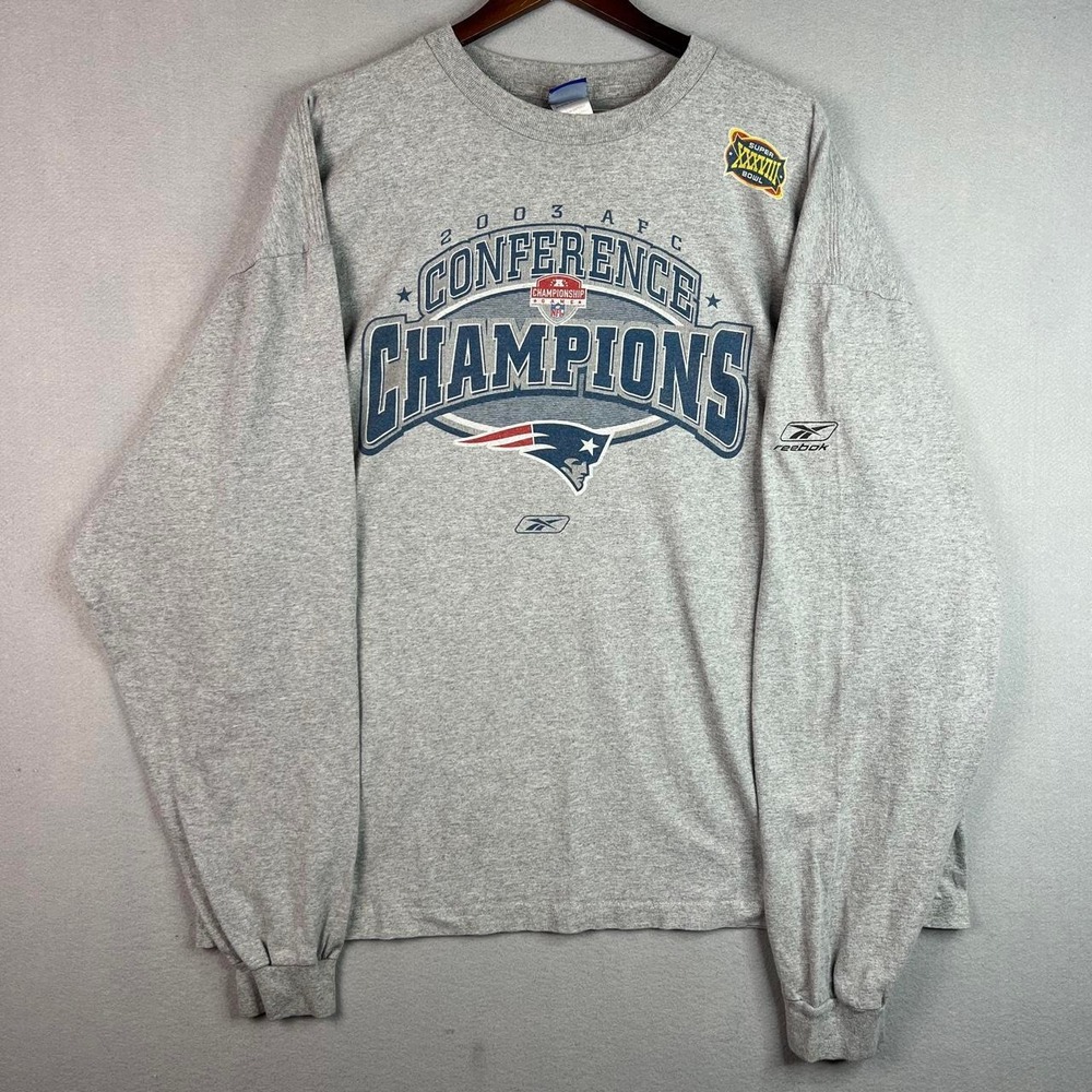2003 New England Patriots AFC Conference Champions Long Sleeve Shirt XXL